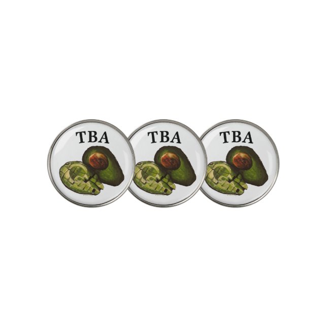 Avocado Golf Ball Markers (3 Up)