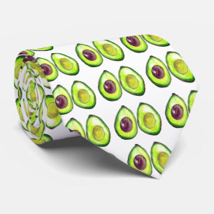 Avocado Green Vegan Foodie Vegeterian Foodie Neck Tie