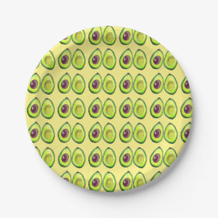 Avocado Green Vegan Foodie Vegeterian Foodie Paper Plates