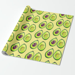 Avocado Green Vegan Foodie Vegeterian Foodie Wrapp Wrapping Paper