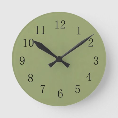 Avocado Green Wall Clock