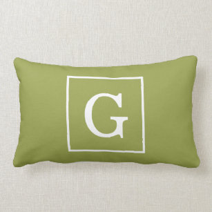 Green Burlap Monogram Pillows -Custom Monogram Pillow- Cursive Three  Letters Monogram Pillows- Initial Cushion- Gift- Wedding Pillow-16x16