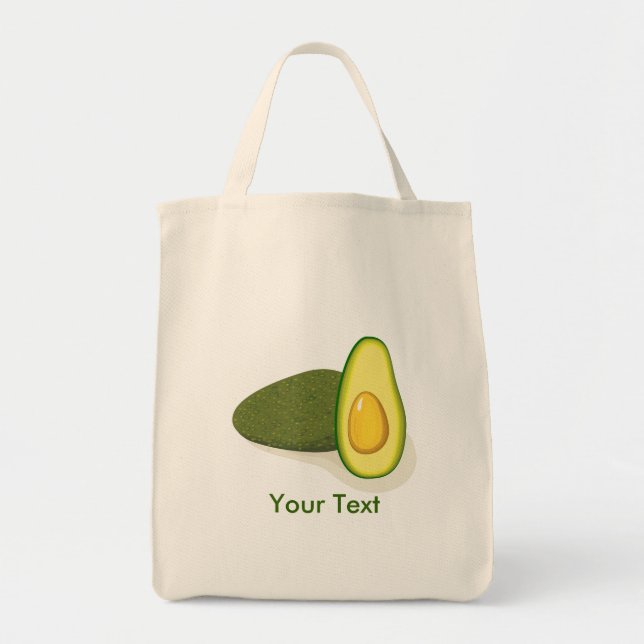 Avocado Grocery Tote Bag (Front)