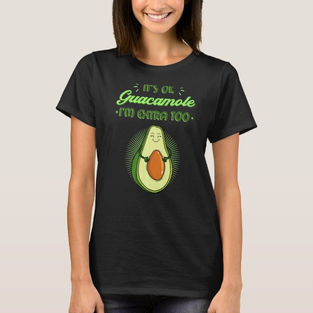 Avocado Guacamole Mexican Vegan Guac Food Cinco De T-Shirt (Front)