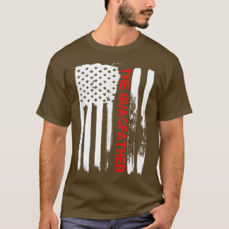 Avocado Guacamole T Gift The Guacfather USA Flag T-Shirt