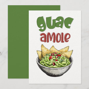 Avocado Guacamole & Tortillas Mexican Food Invitation