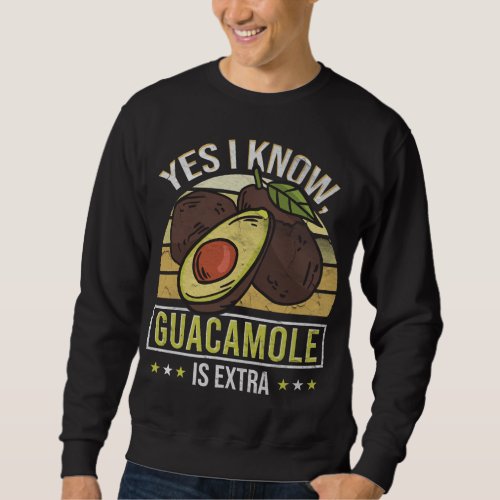 Avocado Guacamole Vegan Food Fruit Vegetarian Avoc Sweatshirt