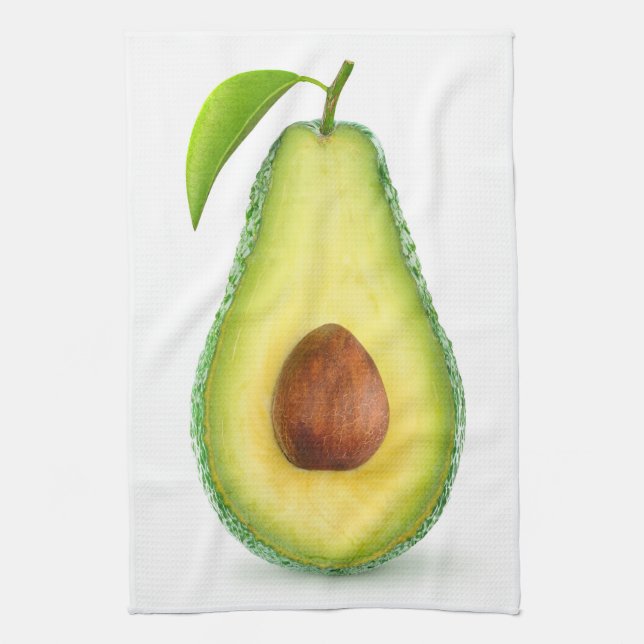 Avocado half kitchen towel (Vertical)