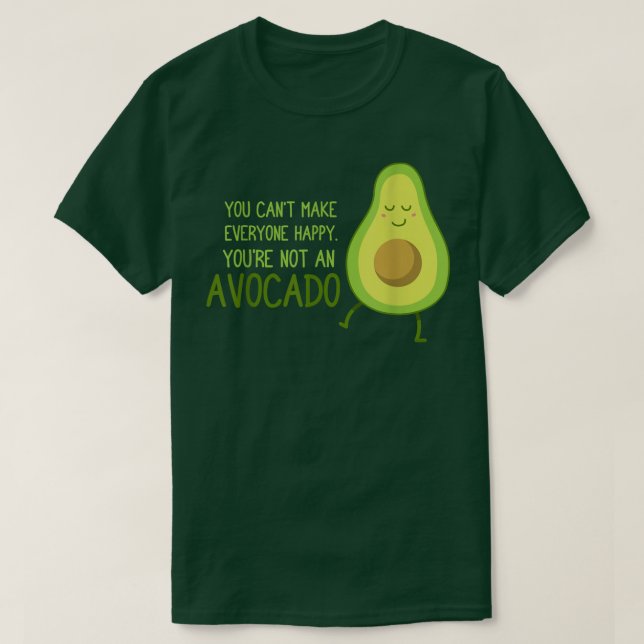 Avocado Happy Dancing Healthy Nutrition Green  T-Shirt (Design Front)
