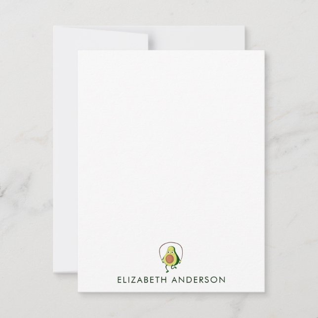 Avocado Health Coach Minimalist Personalized Note (Front)