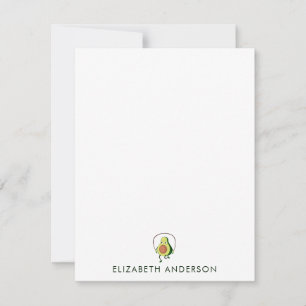 Avocado Health Coach Minimalist Personalized Note Card