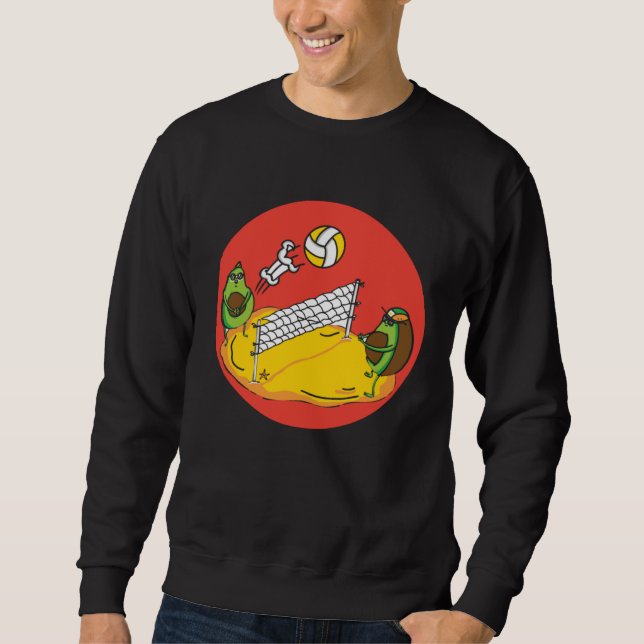 Avocado  Healthy Fruit Guacamole Vegetarian Vegan  Sweatshirt (Front)