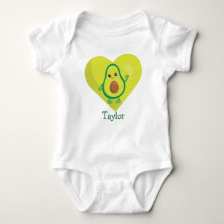 Avocado Heart Baby Bodysuit