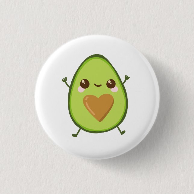 Avocado Heart Button (Front)