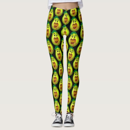 avocado heart friendly food leggings