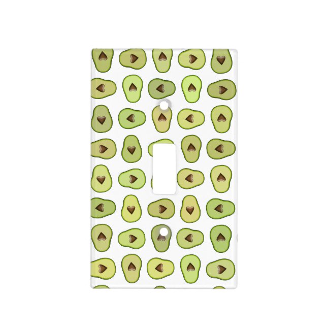 Avocado Heart Fruit Trendy Food Whimsical Cool Light Switch Cover (Front)