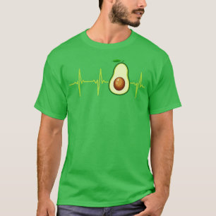 Avocado Heartbeat Avocado Gift Vegan Men Women T-Shirt