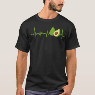 Avocado Heartbeat Graphic Print Vegan Unise T-Shirt