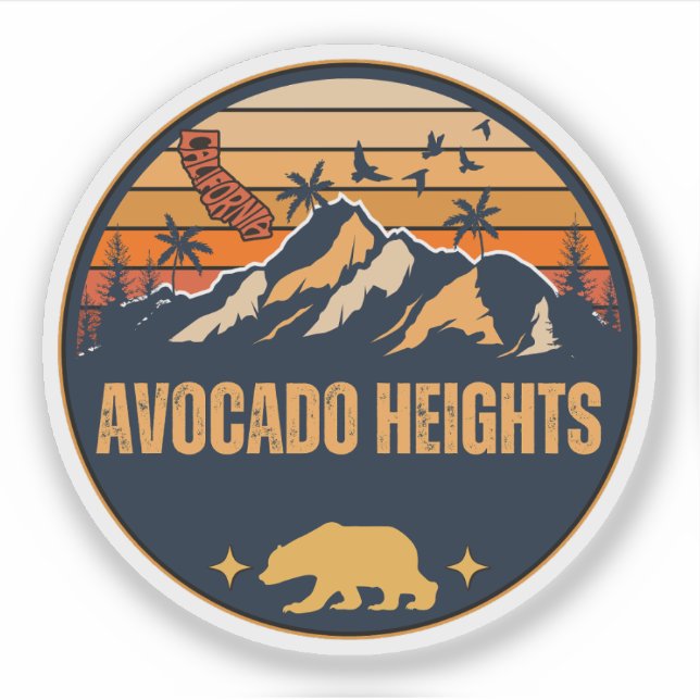 Avocado Heights, California Sticker (Front)