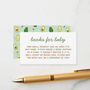 Avocado Holy Guacamole Baby Shower Book Request Enclosure Card