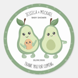 Avocado Holy Guacamole Baby Shower Classic Round Sticker