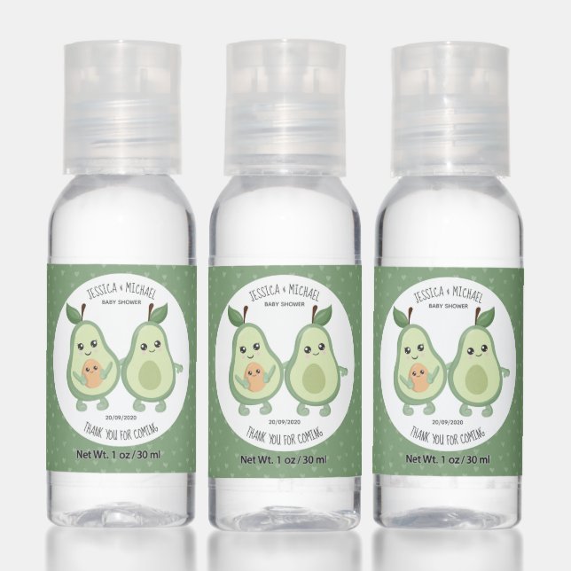 Avocado Holy Guacamole Baby Shower Hand Sanitizer (Set)