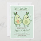 Avocado Holy Guacamole Baby Shower Invitation