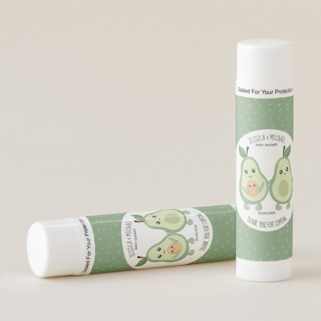 Avocado Holy Guacamole Baby Shower Lip Balm (Front)