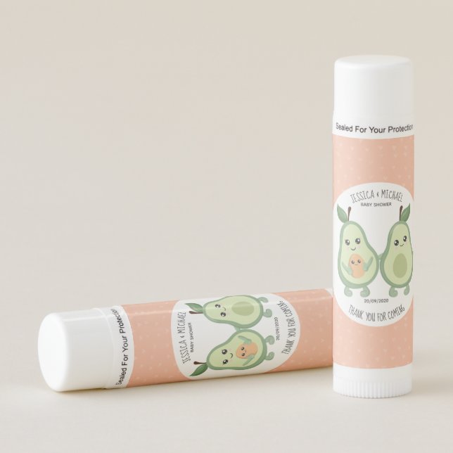 Avocado Holy Guacamole Baby Shower Lip Balm (Front)