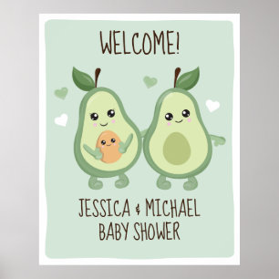 Avocado Holy Guacamole Baby Shower Poster