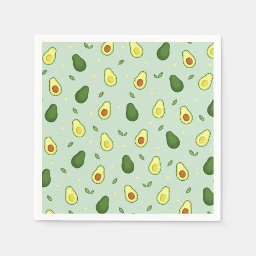 Avocado Holy Guacamole Green Baby Shower Birthday Napkins
