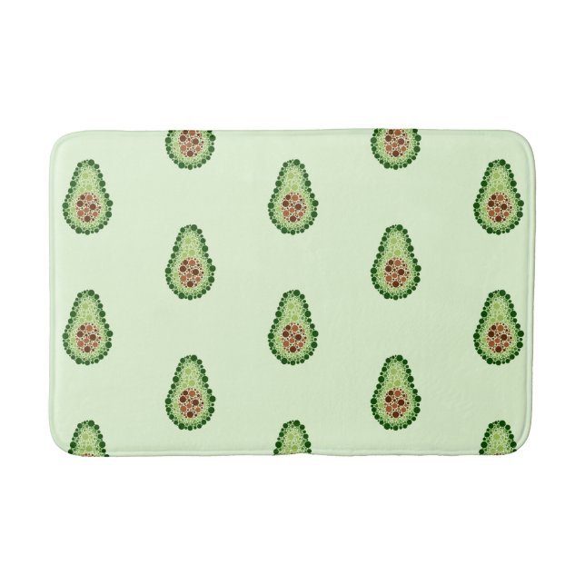 Avocado In Dots Bath Mat (Front)