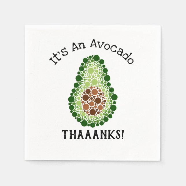 Avocado In Dots Napkins (Front)