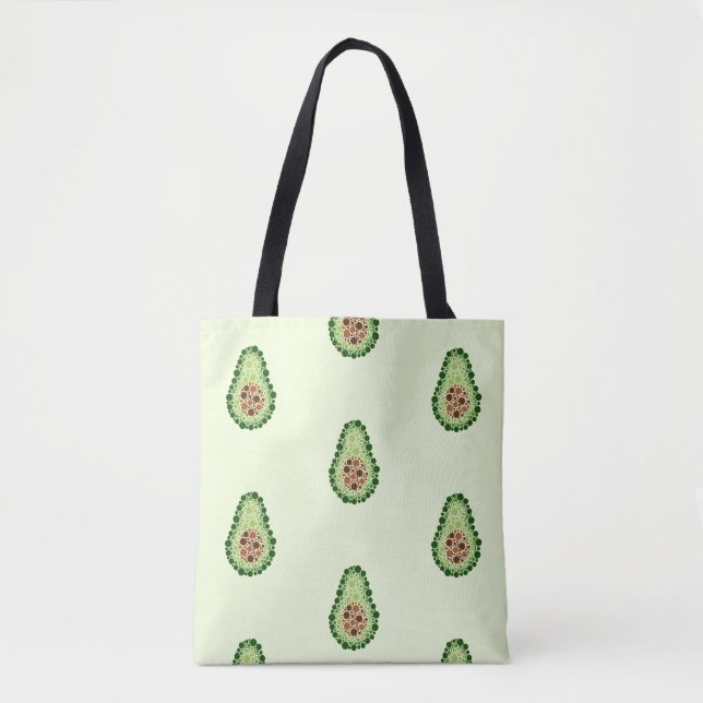 Avocado In Dots Tote Bag (Front)