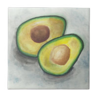 Avocado in Watercolor