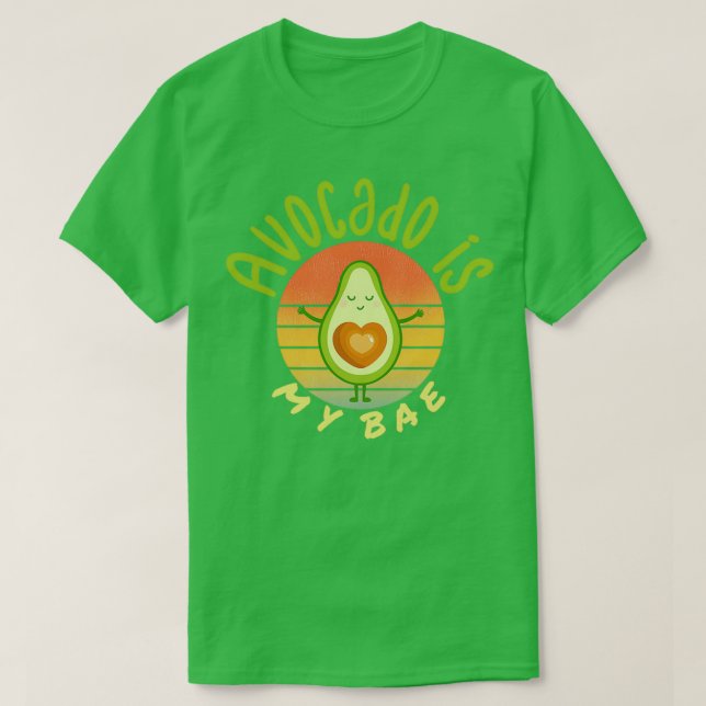 Avocado is my bae Avocado Gift Vegan Vegetarian Ve T-Shirt (Design Front)