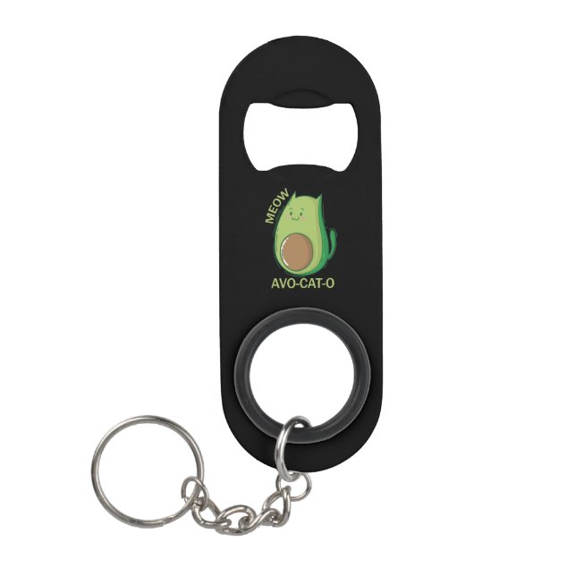 Avocado Katzen Avo-Cat-O Keychain Bottle Opener (Front)