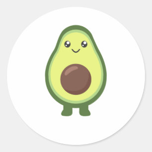 Avocado Kawaii Eat Sweet Avocados Classic Round Sticker