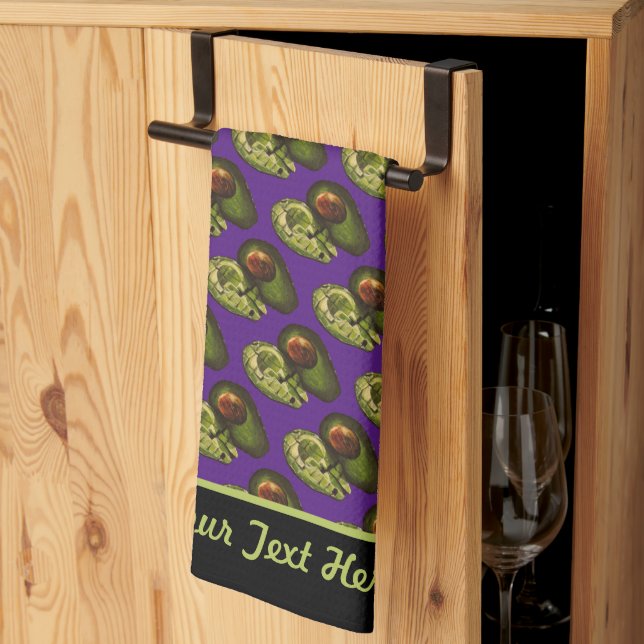 Avocado Kitchen Towel - Optional Personalization (Thirds Fold)