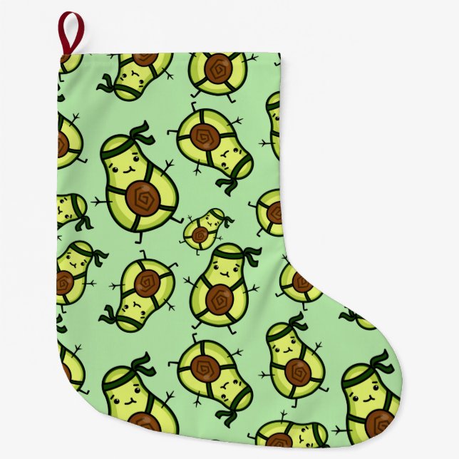 Avocado Large Christmas Stocking (Front)