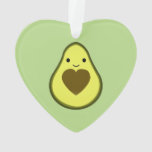 Avocado Love Cute Avocado With A Heart Pit Ornament at Zazzle