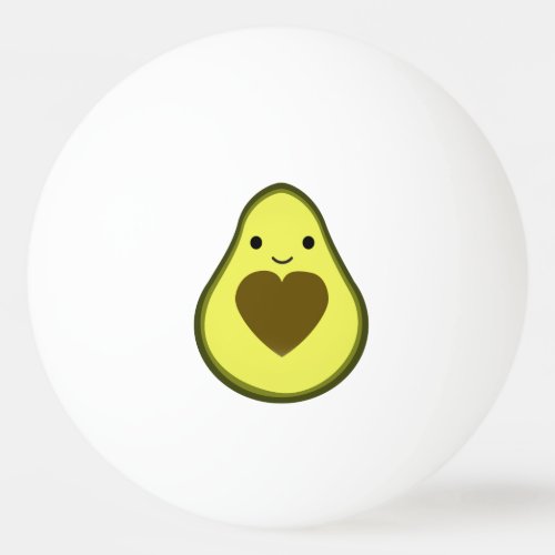 Avocado Love Cute Avocado with a heart Pit Ping Pong Ball