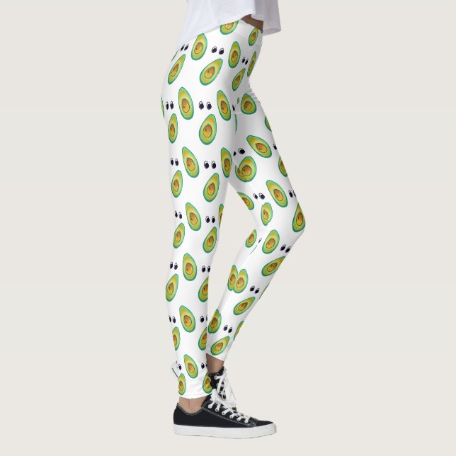 Avocado Love Pattern Leggings (Right)