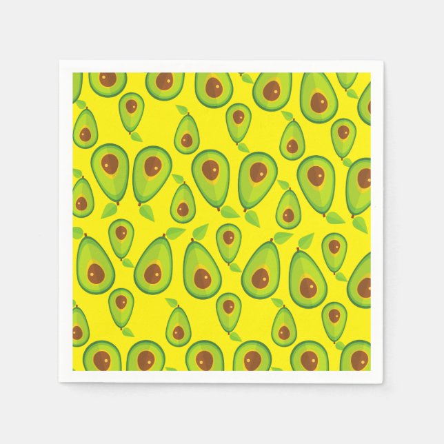 Avocado Love Pattern - Tasty Avocado Lover Napkins (Front)