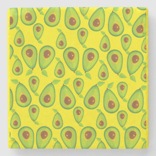 Avocado Love Pattern - Tasty Avocado Lover Stone Coaster