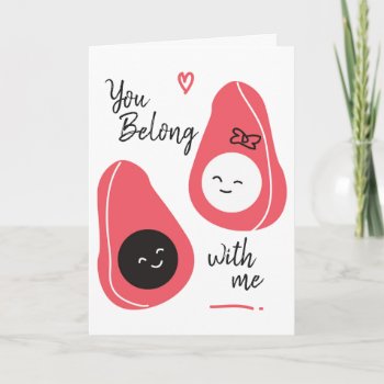 Avocado Love Valentine's Day Holiday Card by HolidayBug at Zazzle