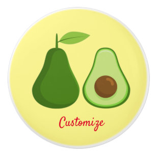 Avocado Lover Design Thunder_Cove Ceramic Knob