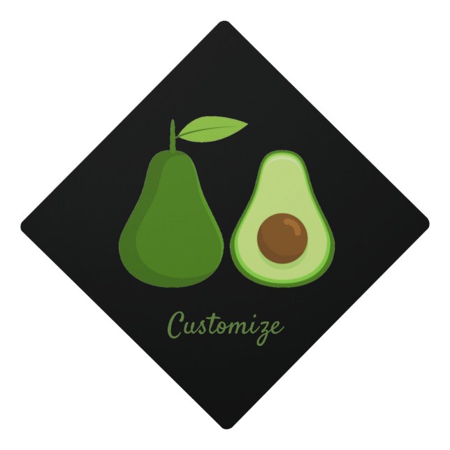 Avocado Lover Design Thunder_Cove Graduation Cap Topper (Front)