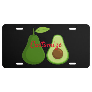 Avocado Lover Design Thunder_Cove License Plate