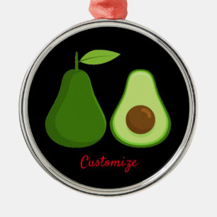 Avocado Lover Design Thunder_Cove Metal Ornament